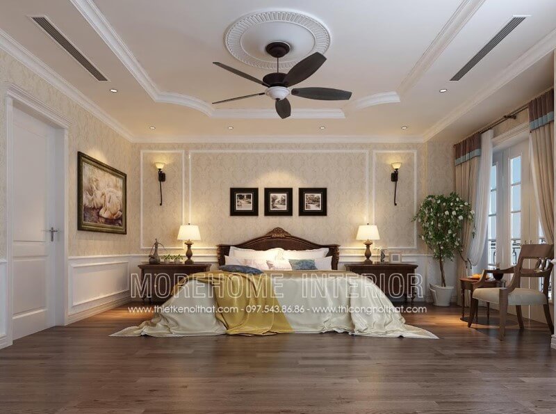 Thiết kế nội thất phòng ngủ gỗ óc chó Thiết kế nội thất phòng ngủ gỗ óc chó