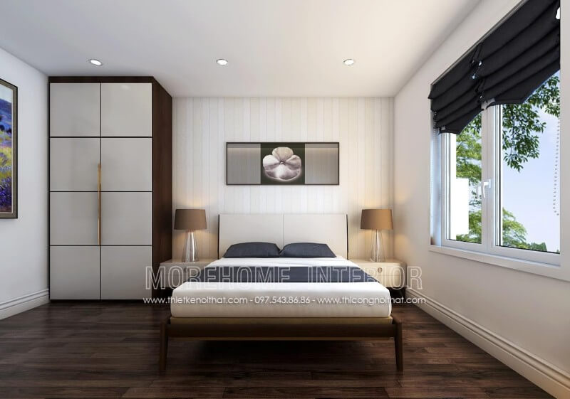 Thiết kế nội thất phòng ngủ gỗ óc chó Thiết kế nội thất phòng ngủ gỗ óc chó