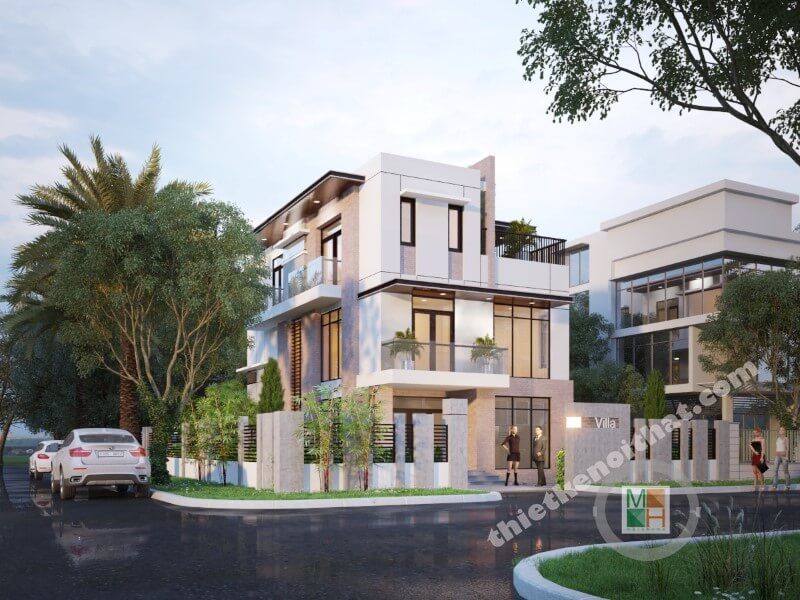Công trình thiết kế kiến trúc đẹp cho villa 3 tầng hiện đại tại KĐT Phú Mỹ Hưng Hồ Chí Minh