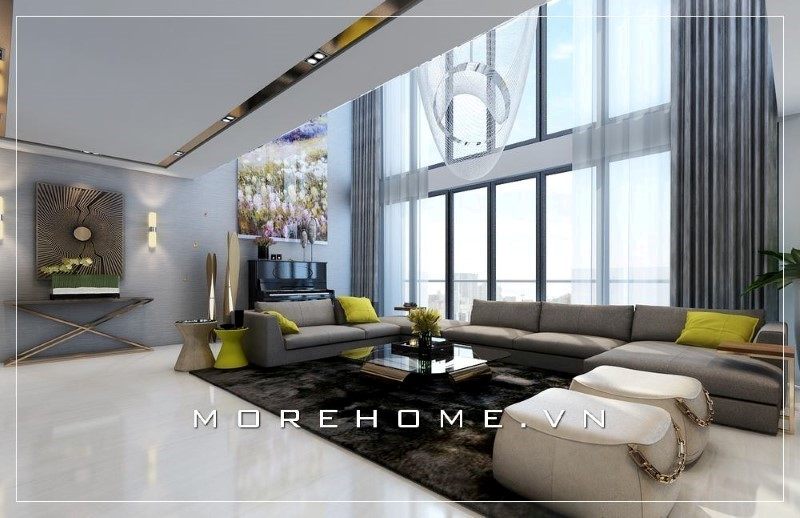 Bàn trà mang phong cách thiết kế ấn tượng góp phần tạo nên điểm nhấn cho không gian sống của gia đình.