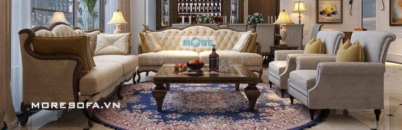 .
Sofa Tân cổ điển là sự lựa chọn hàng đầu cho các phòng khách của các căn hộ chung cư, biệt thự rộng rãi.